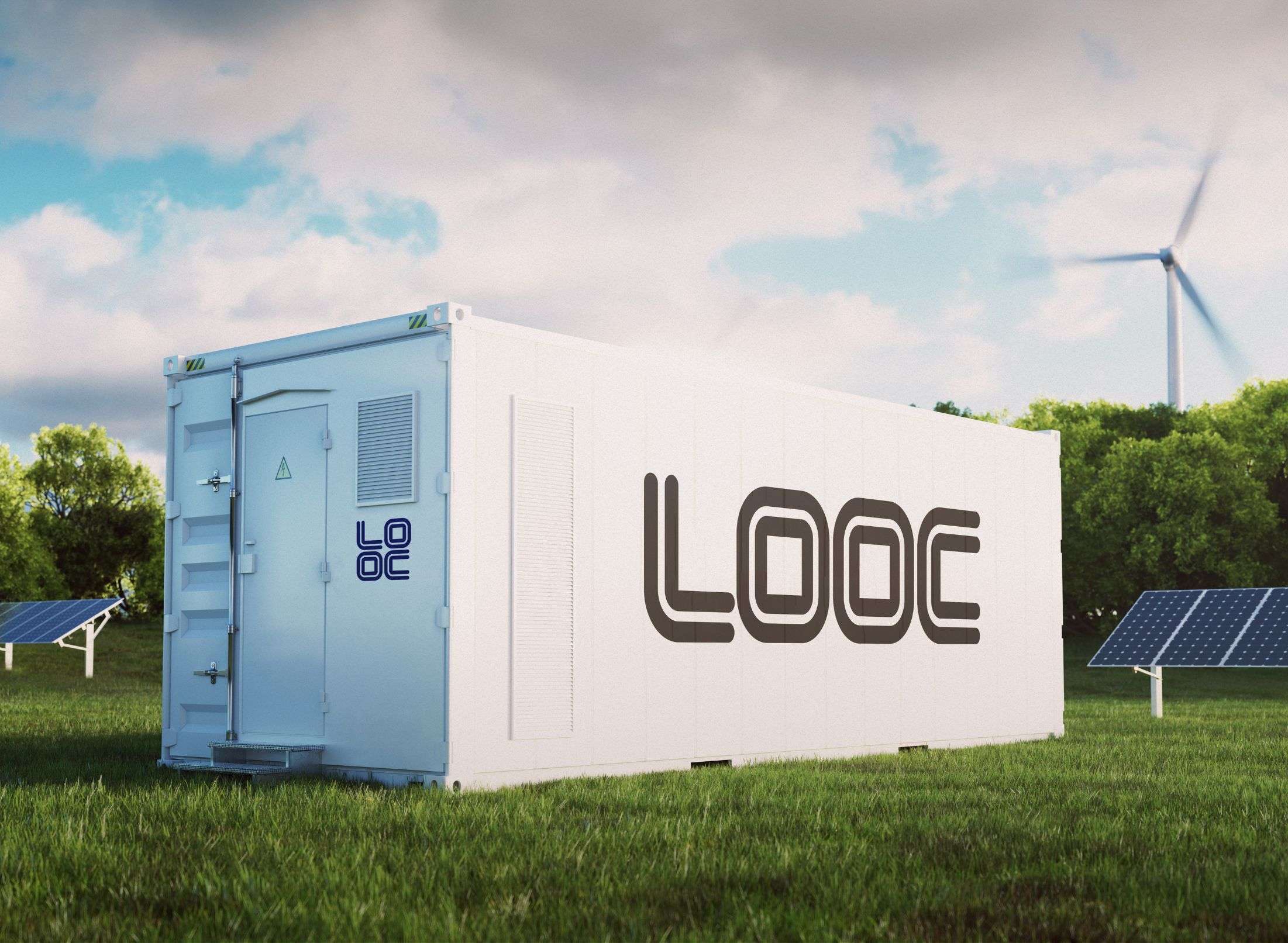 LOOC Energiemanagement container met hernieuwbare energieopslag