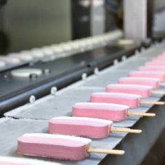 Ice Pops On Machinery In Factory